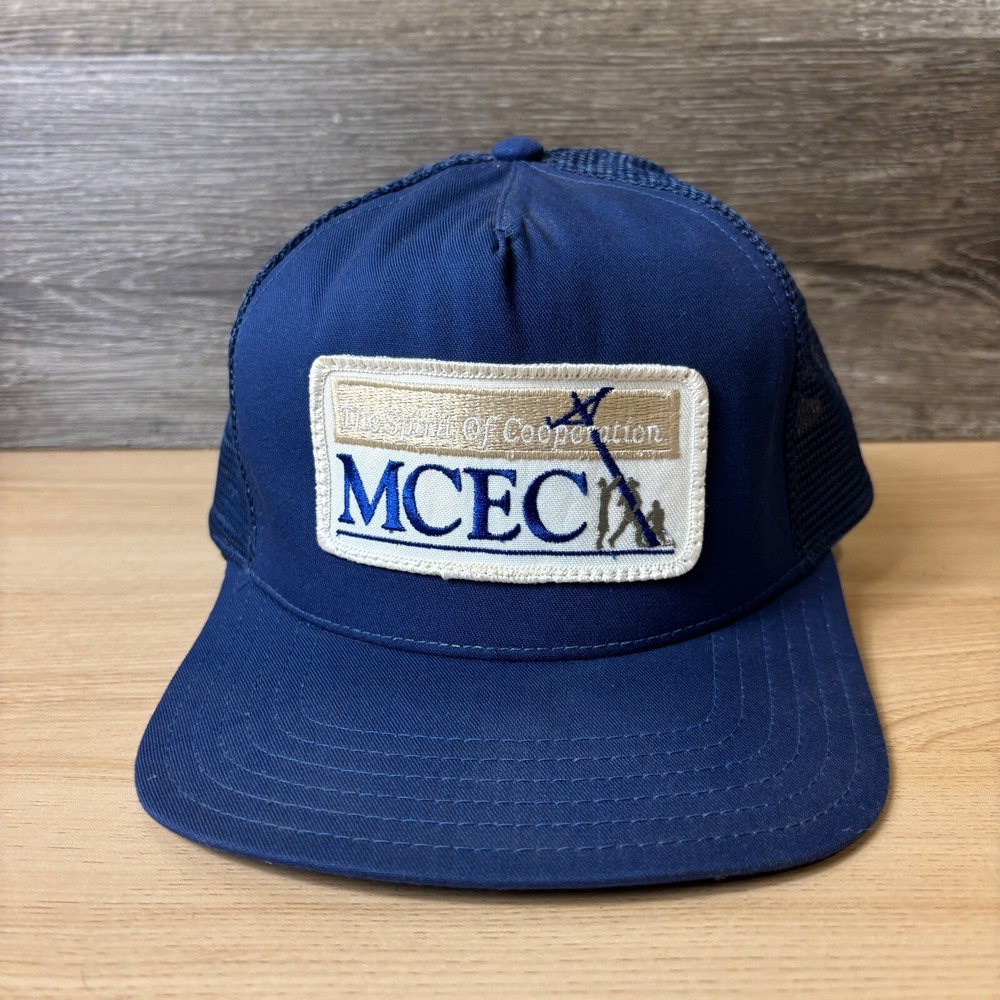 Vintage Mid Carolina Electric Cooperative Hat Cap Snap Back Blue Trucker USA